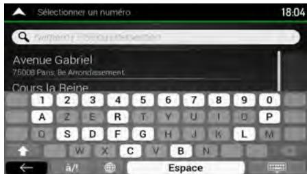 CLARION NX405EC - Saisir une adresse avec des états - 13