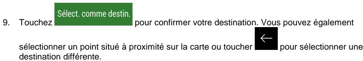 CLARION NX405EC - Saisir une adresse en commençant avec le nom de la rue - 14