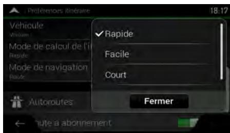 CLARION NX405EC - Mode de calcul de l'itinéraire - 3