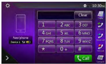 CLARION NX405EC - Sélection du mode téléphone bluetooth - 2