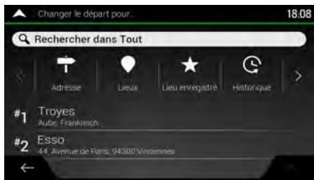 CLARION NX405EC - Déterminer un nouveau point de départ - 5
