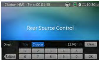 CLARION NX405EC - Mode d'information de commande de la source DVD video arrêté - 2