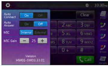 CLARION NX405EC - Paramètres du téléphone bluetooth - 1