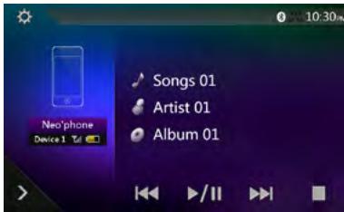 CLARION NX405EC - Sélection du lecteur audio bluetooth - 1
