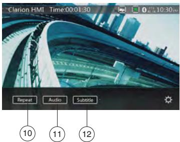 CLARION NX405EC - Affichage de l'écran du mode lecteur de fichiers vidéo - 2