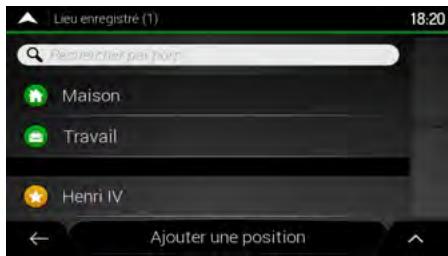 CLARION NX405EC - Sélectionner un lieu enregistré - 3