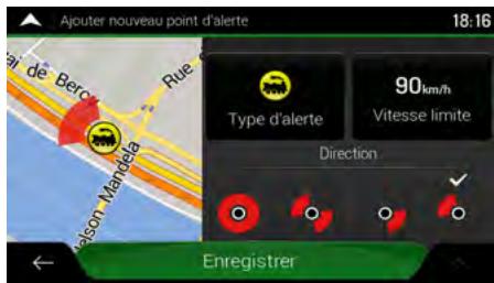 CLARION NX405EC - Ajouter point d'alerte - 1