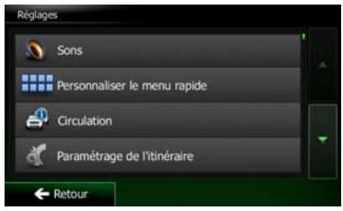 CLARION NX502ETRK - Menu réglages - 2