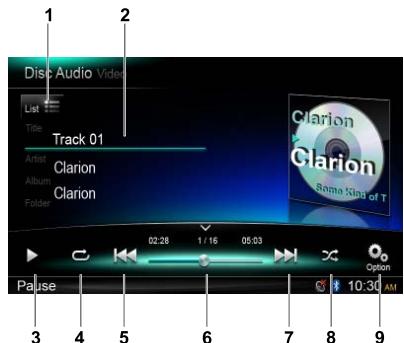 CLARION NX502ETRK - Menu de lecture - 1