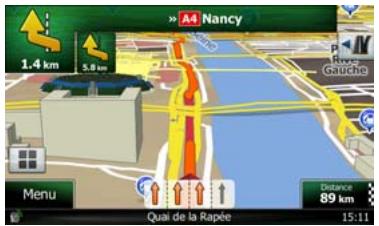 CLARION NX502ETRK - Informations sur les voies et les panneaux - 1