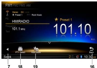 CLARION NX502ETRK - Menu d'écoute de la radio - 3