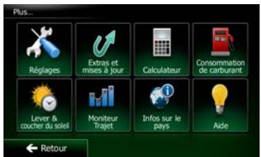 CLARION NX502ETRK - Menu plus - 2