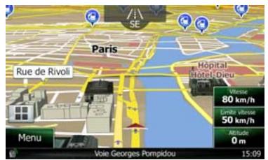 CLARION NX502ETRK - Naviguer sur la carte - 4