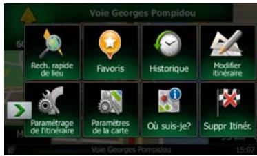 CLARION NX502ETRK - Menu rapide - 2