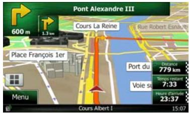 CLARION NX502ETRK - Naviguer sur la carte - 5