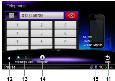 CLARION NX502ETRK - Menu du téléphone - 3