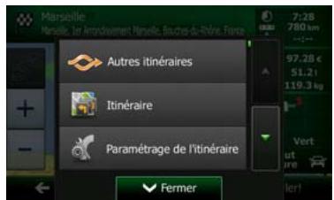 CLARION NX502ETRK - Vérification des autres itinéraires lors de la planification de l'itinéraire - 3