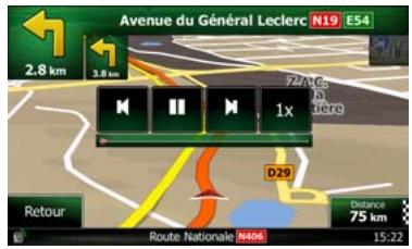 CLARION NX502ETRK - Visualisation de la simulation de l'itinéraire - 6