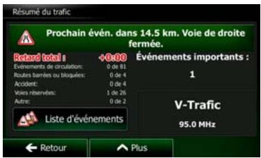CLARION NX502ETRK - Événements traffic - 2