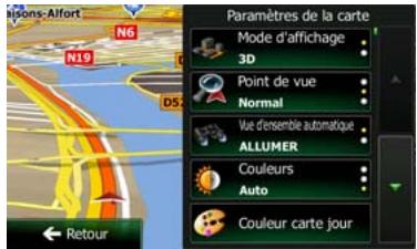 CLARION NX702E - Paramètres de la carte - 1