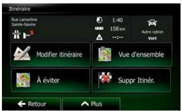 CLARION NX702E - Visualisation de l'intégralité de l'itinéraire sur la carte - 3