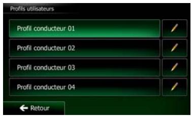 CLARION NX702E - Profils utilisateurs - 1