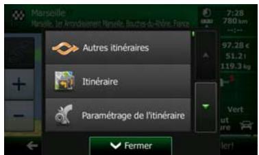 CLARION NX702E - Vérification des autres itinéraires lors de la planification de l'itinéraire - 3