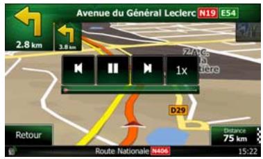 CLARION NX702E - Visualisation de la simulation de l'itinéraire - 6