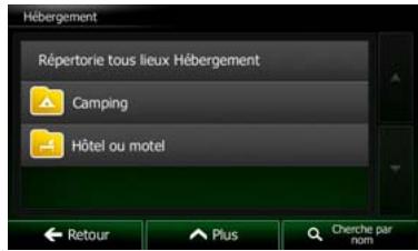 CLARION NX702E - Répertorier tous les lieux - 1