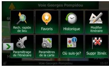 CLARION NX702E - Menu rapide - 2