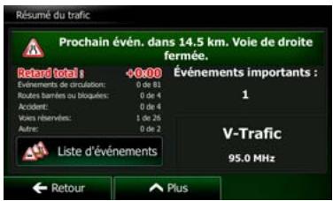 CLARION NX702E - Événements traffic - 2