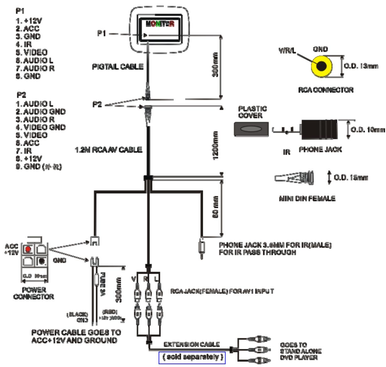 CLARION VMA773 - Connections diagram - 1