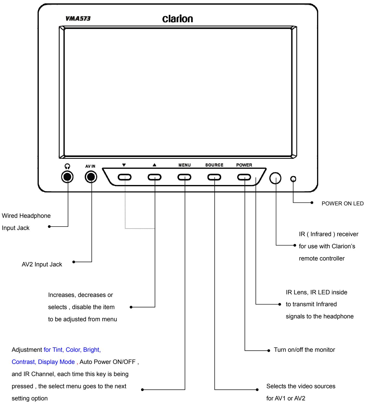 CLARION VMA773 - WARNING! - 1