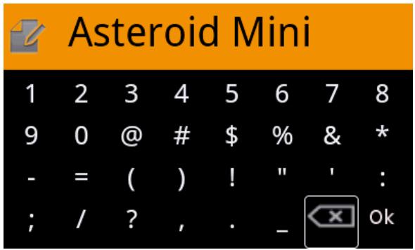 PARROT ASTEROID MINI - Utiliser le clavier virtuel - 1