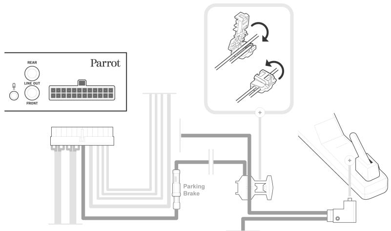 PARROT ASTEROID TABLET - Connecter le câble de frein à main - 1