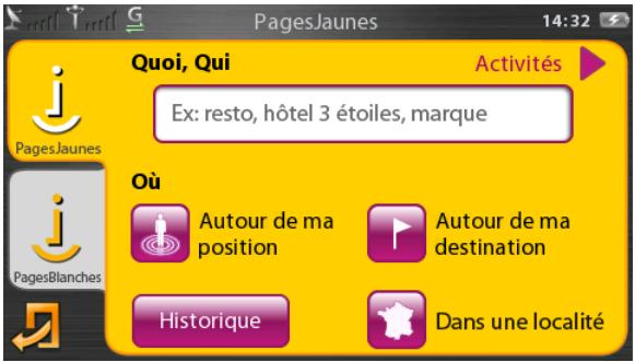 COYOTE NAV V2 - Recherche locale PagesJaunes : - 1
