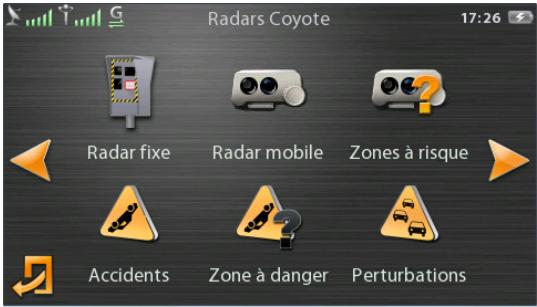 COYOTE NAV V2 - Paramétrage des radars Coyote : - 1