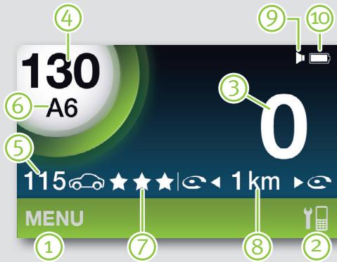 COYOTE NAV+ - Écran à l'arrêt - 1