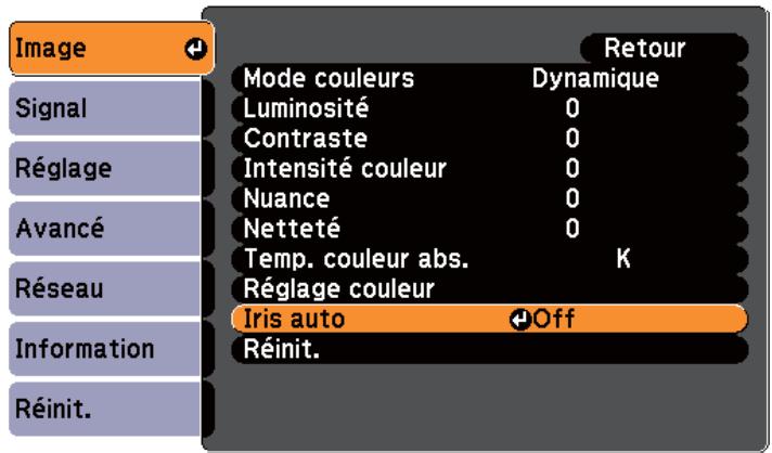 EPSON EB 1761W - Sélectionnez Iris auto dans Image. - 1