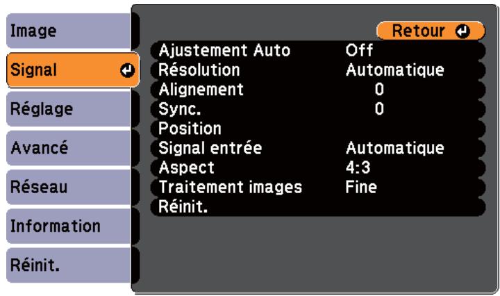 EPSON EB 1761W - Menu Signal - 1