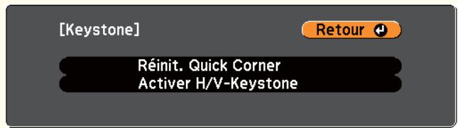 EPSON EB 1761W - Correction manuelle - Quick Corner - - 8