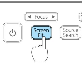 EPSON EB 1761W - Appuyez sur le bouton [Screen Fit] de la télécommande ou du panneau de commande pendant la projection. - 2