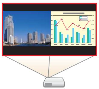 EPSON EB 1761W - Projection simultanée de deux images (Split Screen) (EB-1776W/EB-1771W/EB-1761W uniquely) - 1