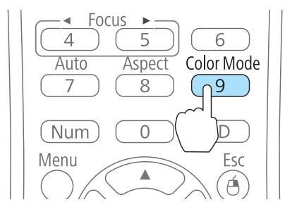 EPSON EB 1761W - Sélection de la qualité de projection (sélection du Mode couleurs) - 1