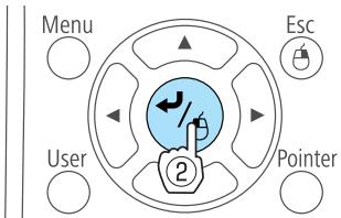 EPSON EB 1761W - Sélectionnez un élément principal de menu. - 3