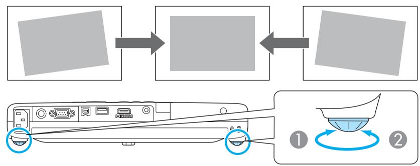EPSON EB 1761W - Réglage de l'inclinaison horizontale - 1