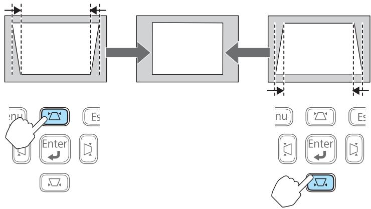 EPSON EB 1761W - Connection verticale de la distorsion trapézoidale - 1