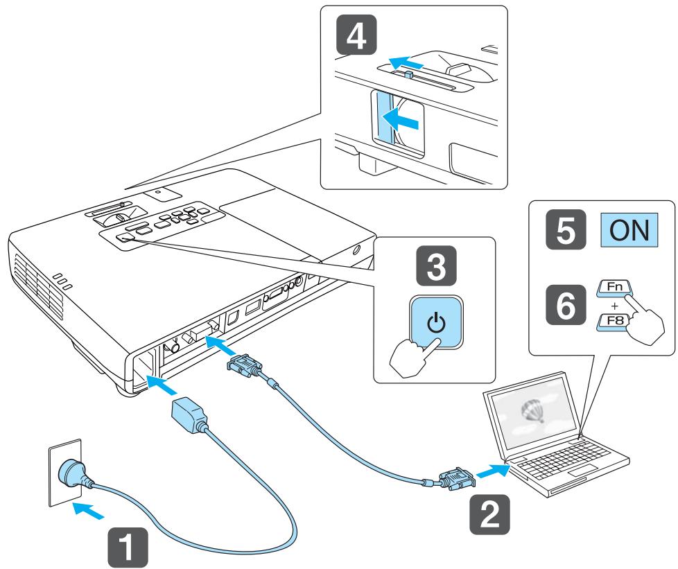 EPSON EB 1761W - De l'installation à la projection - 1