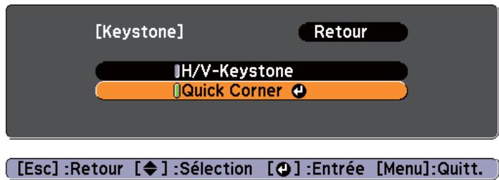 EPSON EB 1761W - Correction manuelle - Quick Corner - - 4