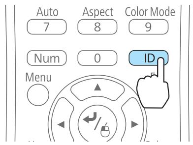 EPSON EB 1761W - Définition d'un ID et utilisation de la télécommande - 5